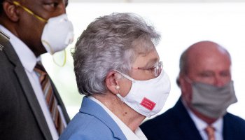 Alabama Gov. Kay Ivey will hold a press conference today to discuss the status of the state's COVID mask order. (Mickey Welsh/The Montgomery Advertiser via AP)AP